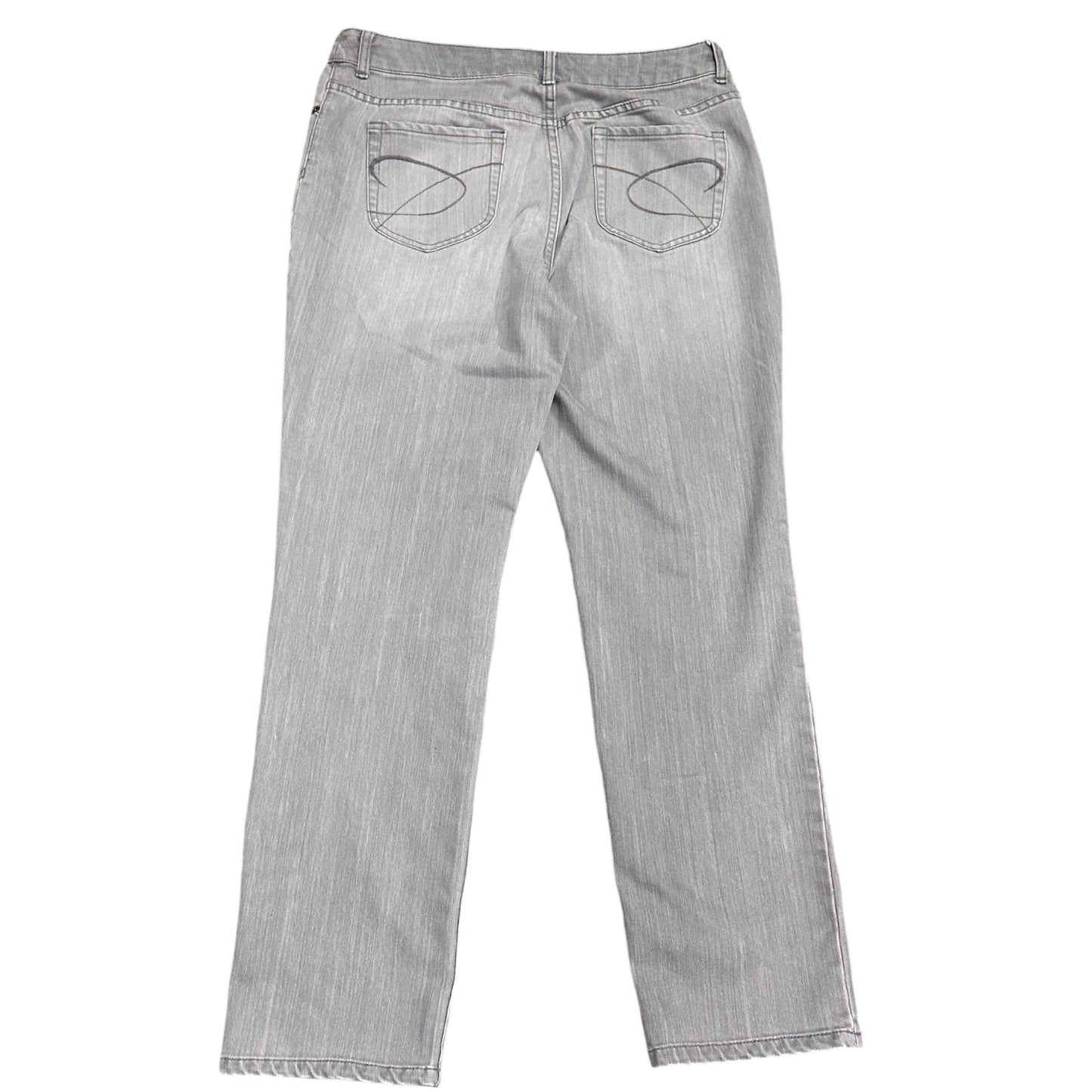 Vtg Chicos Platinum 2 Jeans Gray Straight Leg High Rise Minimalist Normcore L