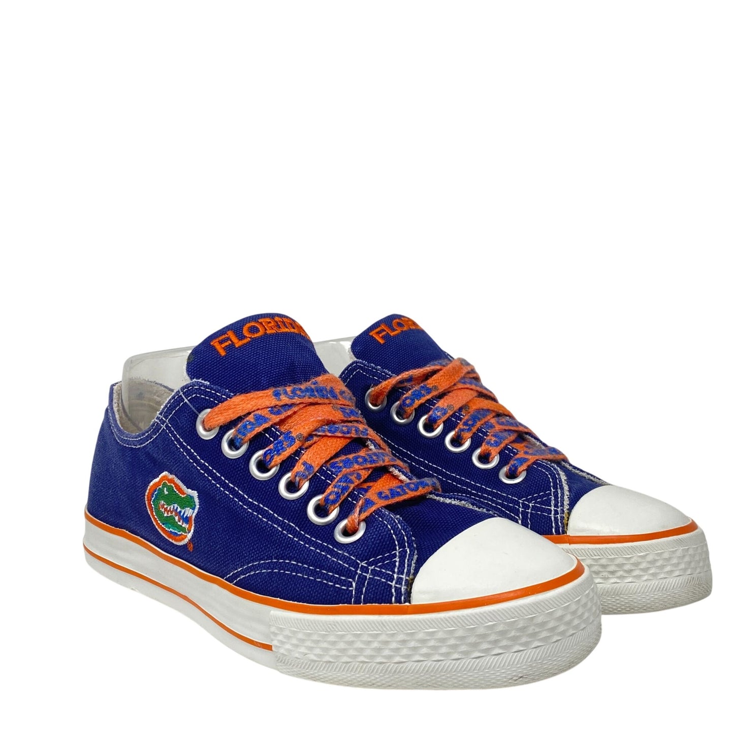 UF Florida Gators Womens 8 Low-Top Canvas Sneakers NCAA Team Shoe Blue Orange