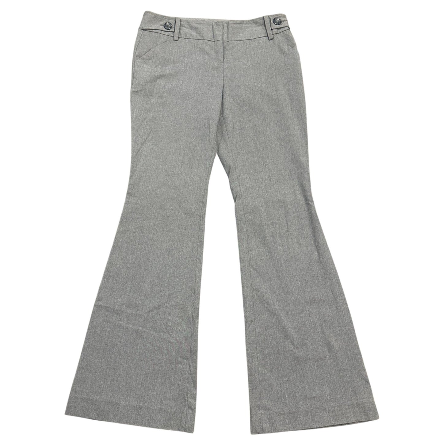 The Limited Cassidy Fit Dress Pants 6L Gray Wide Flare Leg Mid Rise Office Wear
