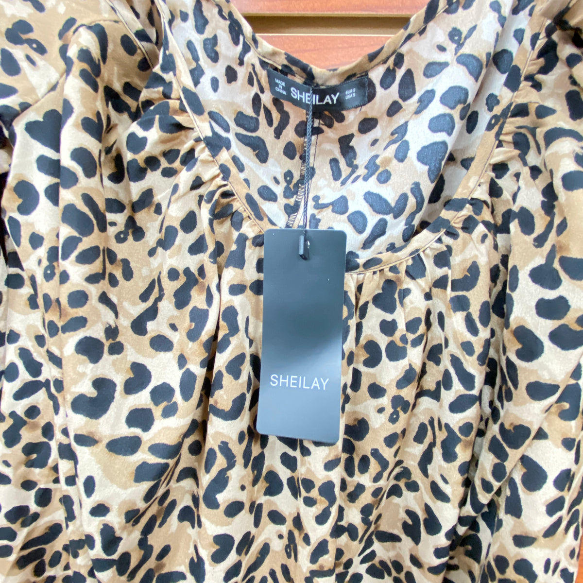 Sheilay Leopard Print Off The Shoulder Small