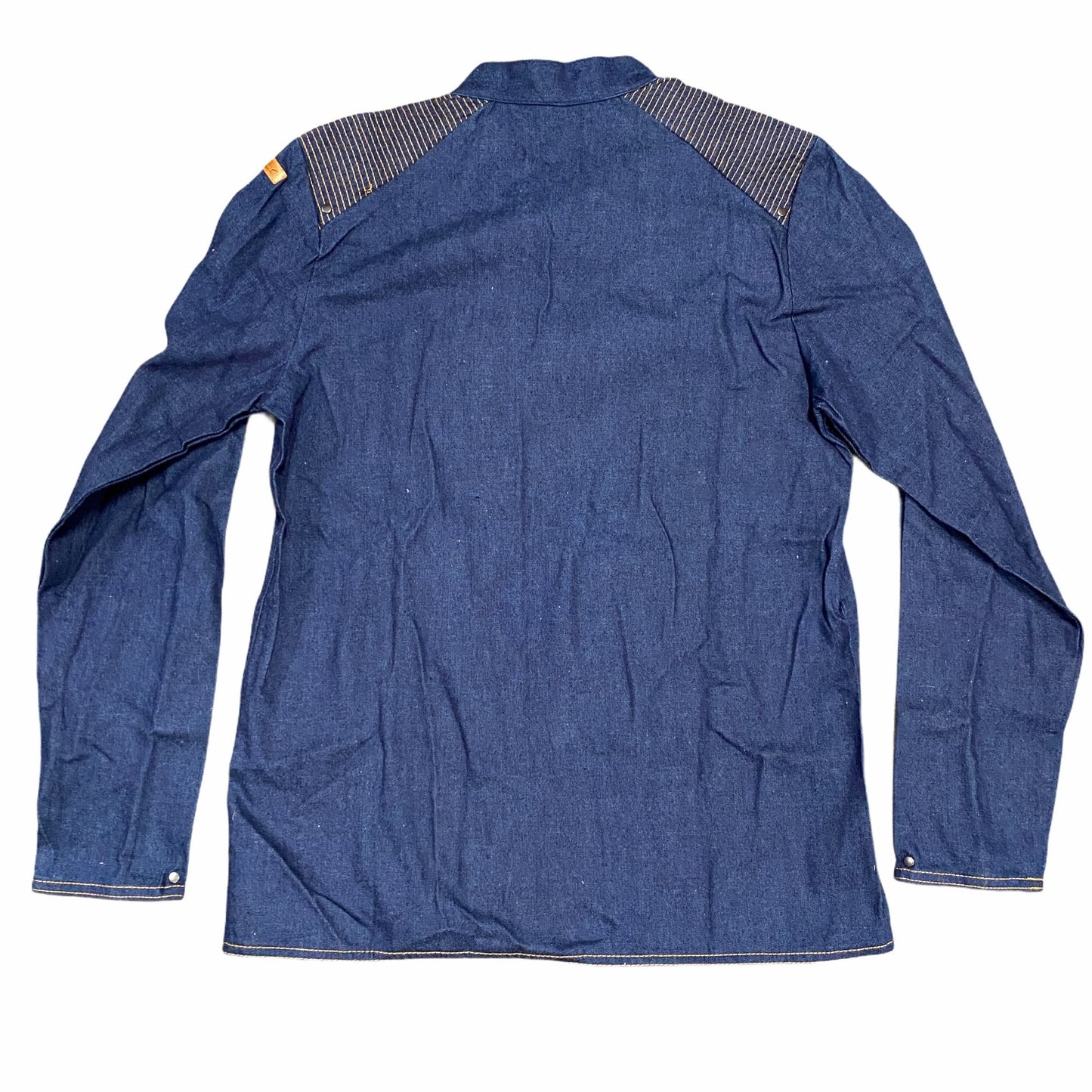 Vtg Gloria Vanderbilt Denim Shirt Western Structured Off Center Button Front 7