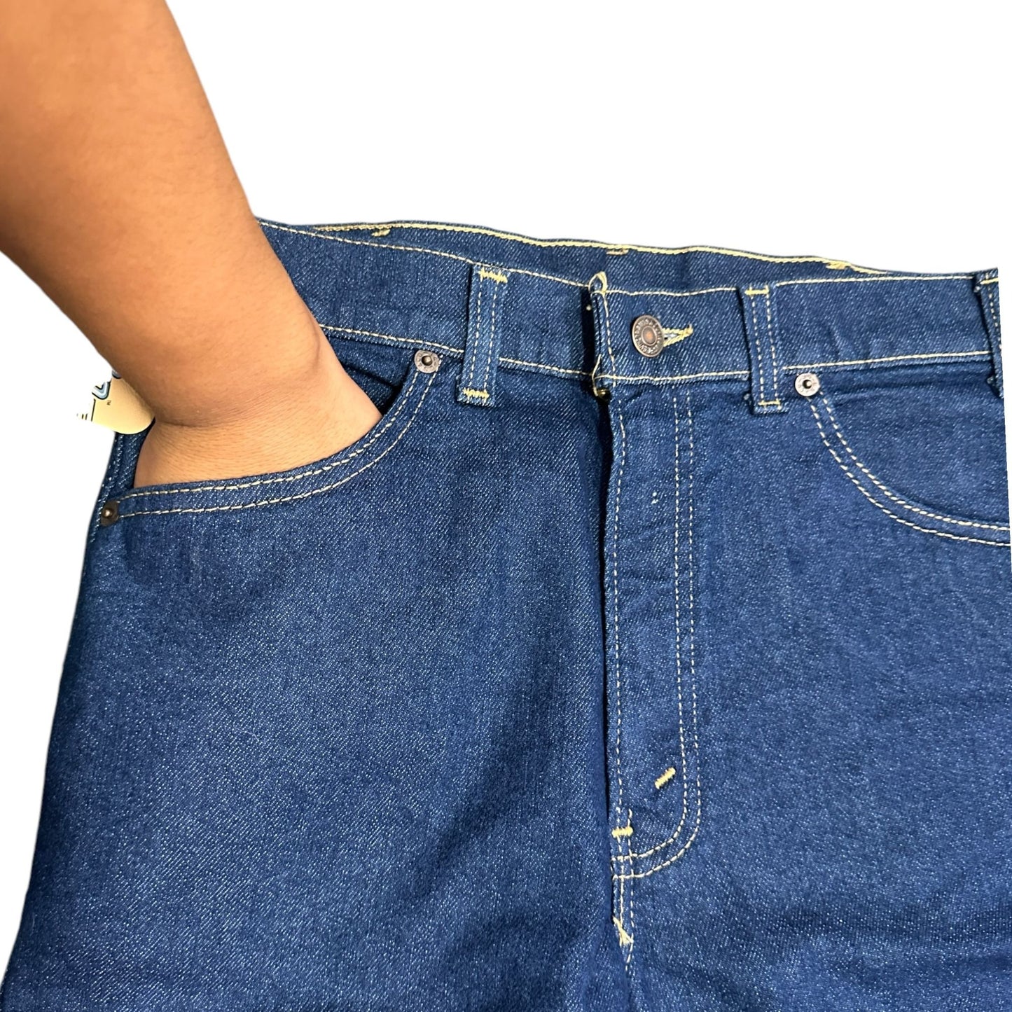 Vtg 70s Levis Movin On Jeans Stretch Denim High Rise Dark Wash 31x30 USA NEW