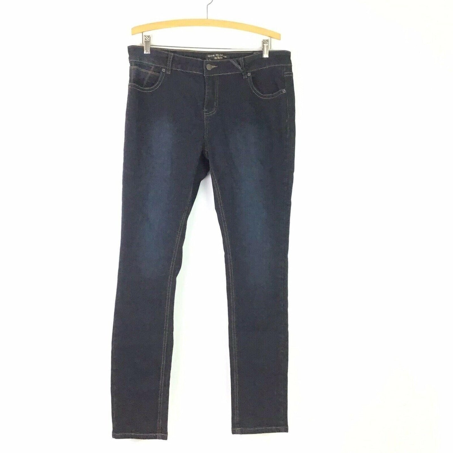 NWT Kiss & Fly Rosee 17/18 Skinny Jeans Stretch Dark Wash 5 Pocket Straight Leg