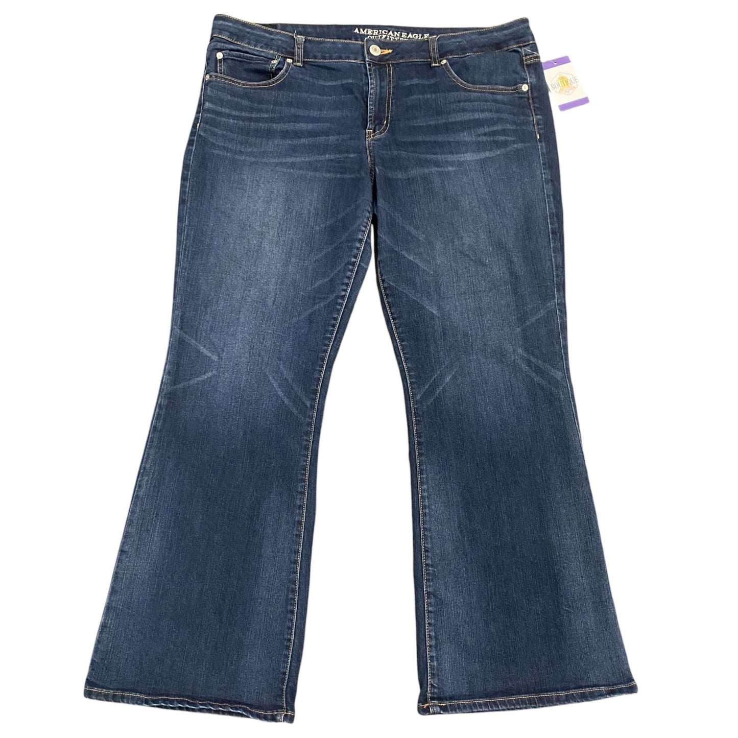 American Eagle Outfitters Flared Leg Jeans High Rise Size 18 Basics Normcore