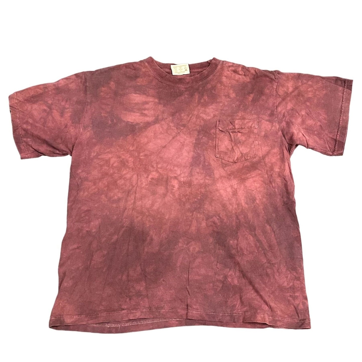 The Mountain Mens XL Red Tie Dye TShirt Pirate Skull Pocket David Penfound