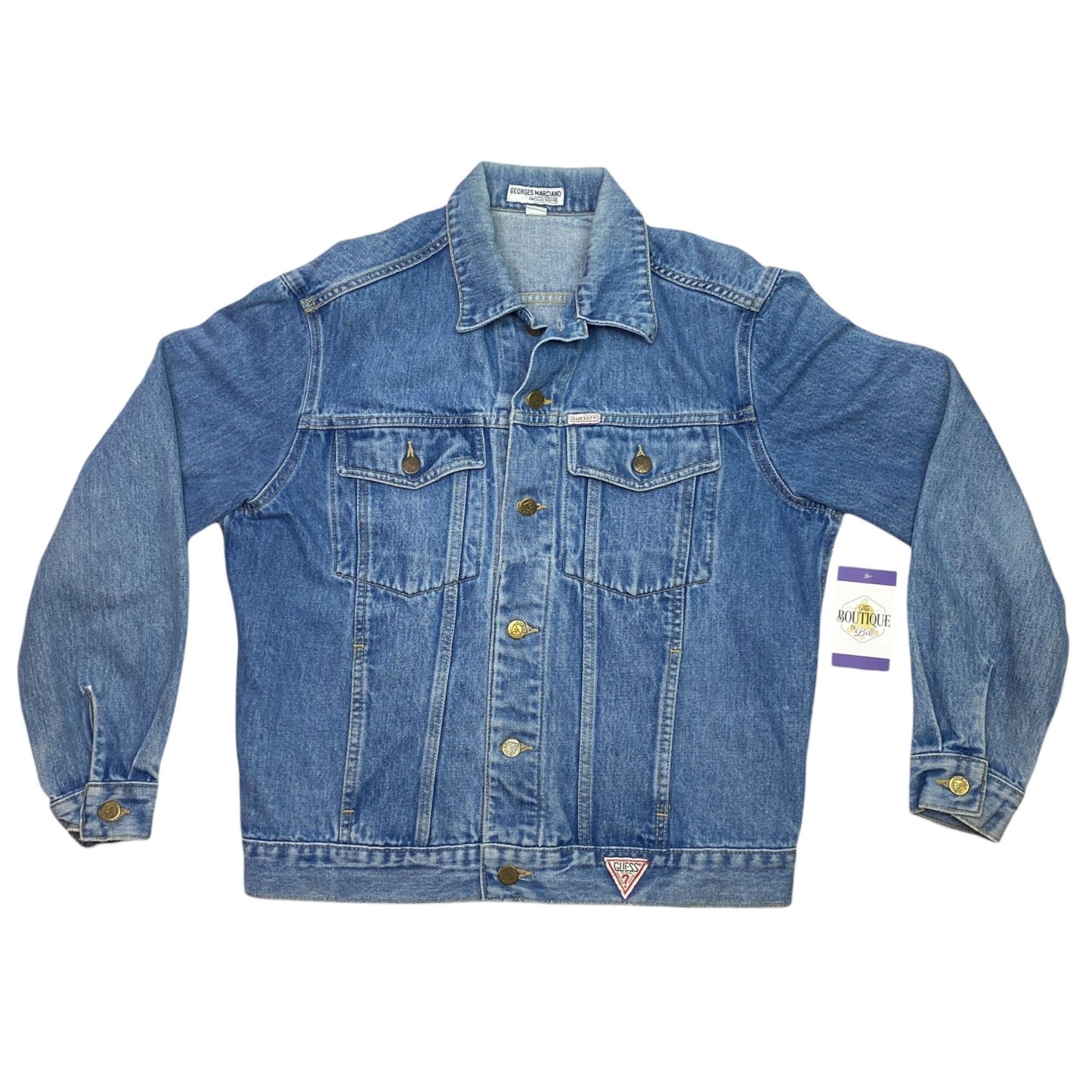 Vintage George Marciano Guess Mens M Denim Jean Trucker Jacket USA Made 1986