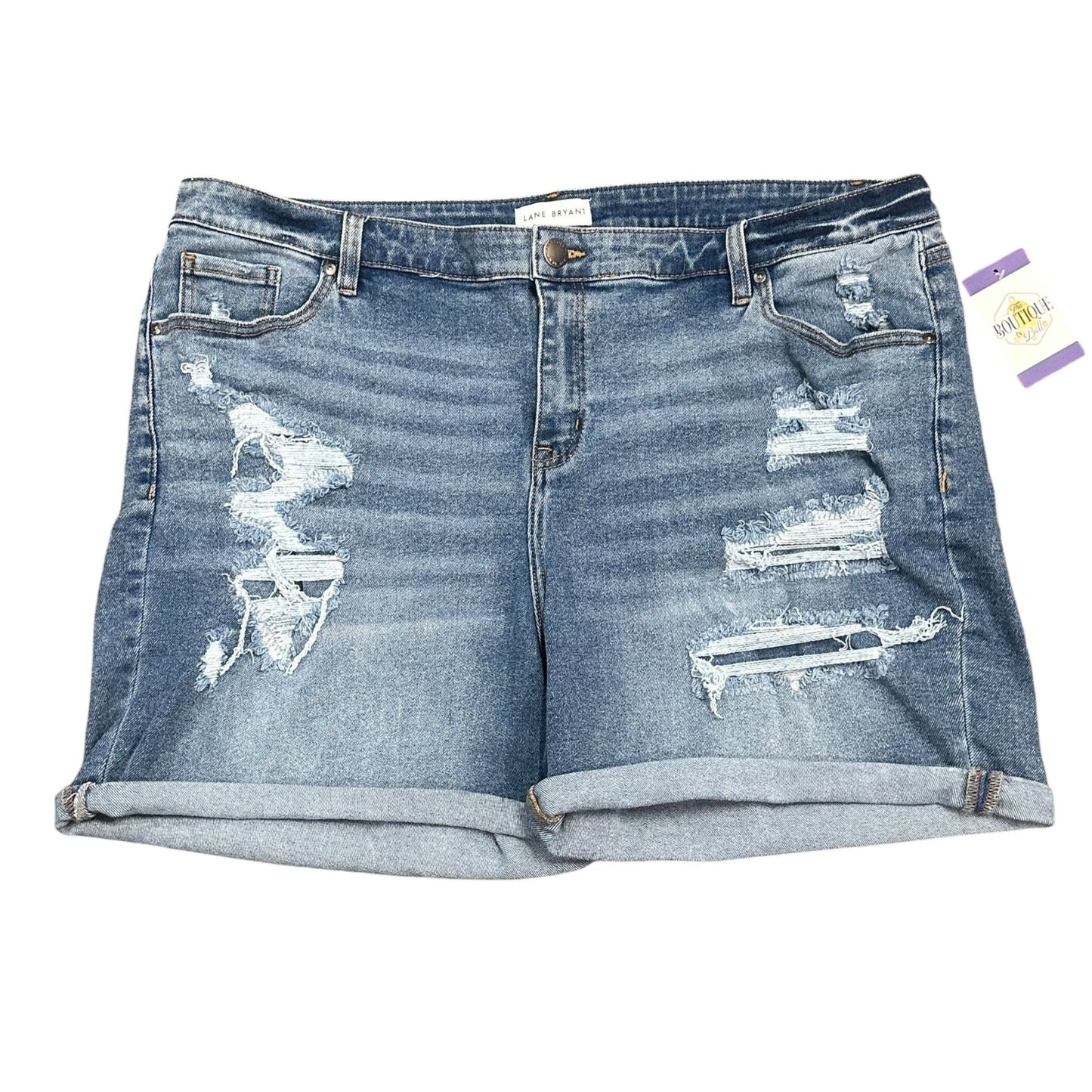 Lane Bryant Flex Magic Waistband Signature Fit Mid Rise Boyfriend Midi Short 20
