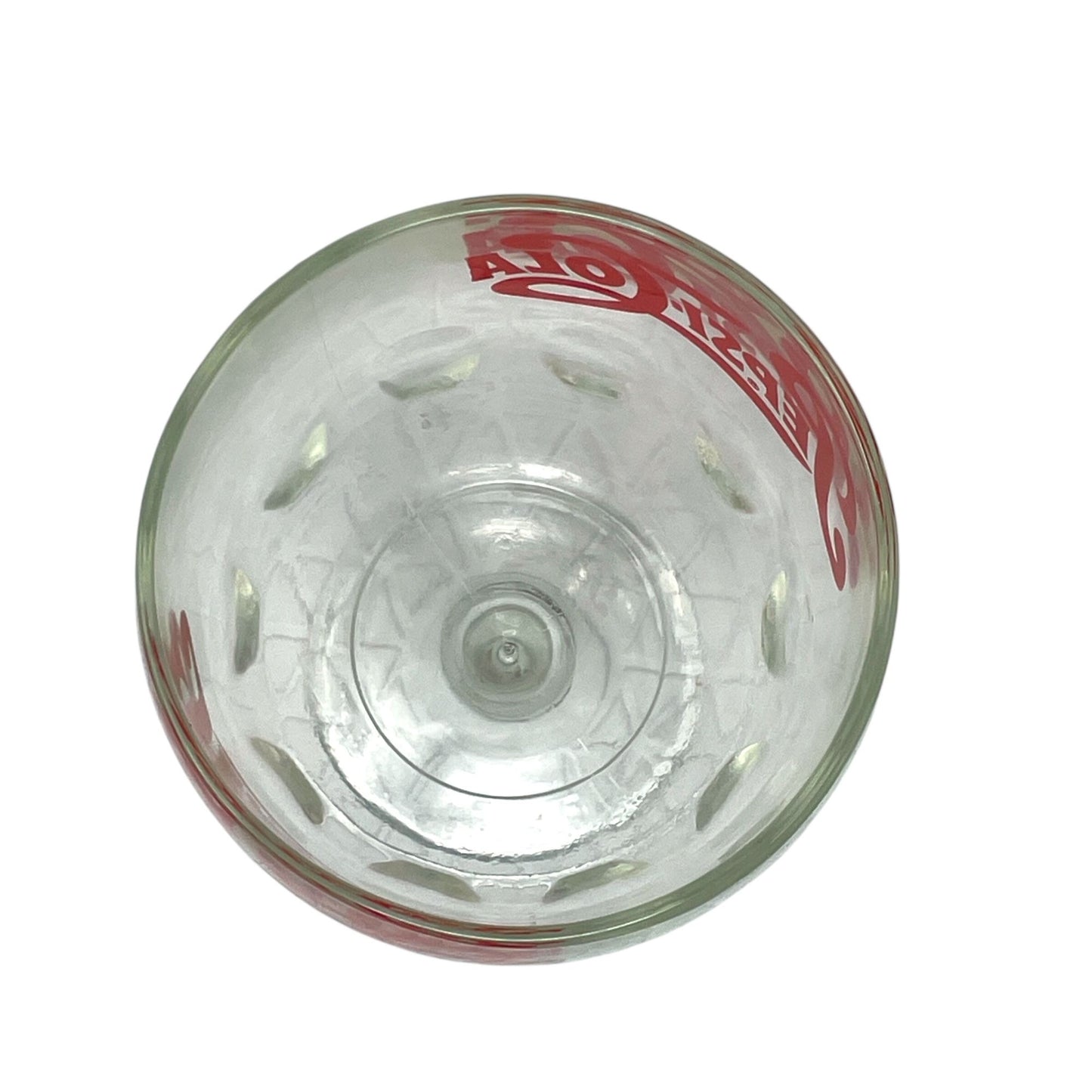 Vintage Pepsi Cola Soda Goblet Thumbprint Heavy Stemmed Schooner Drinking Glass