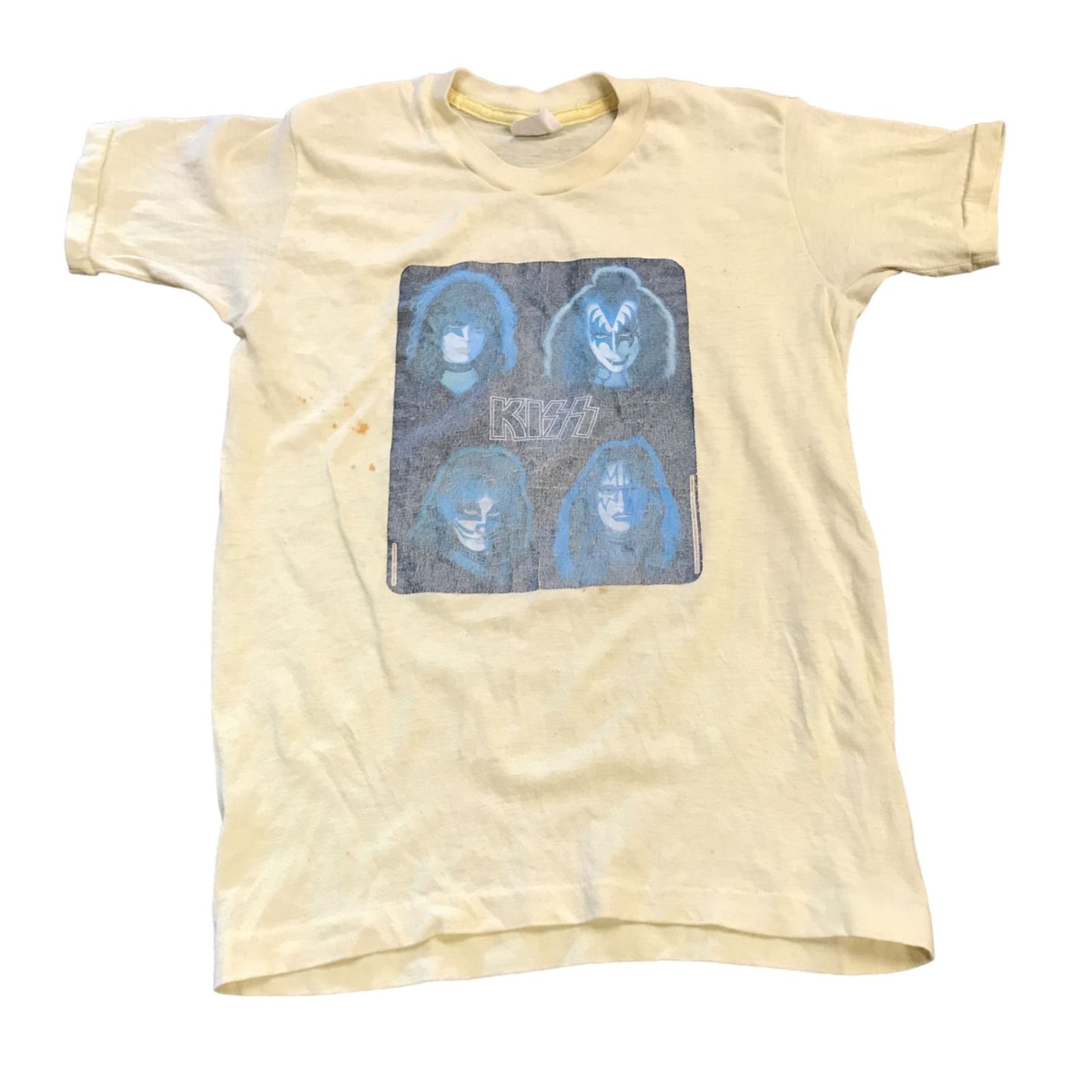 Vtg KISS Youth TShirt Rock N Roll Band Tee Grunge 70s Hair Band Gene Simmons L