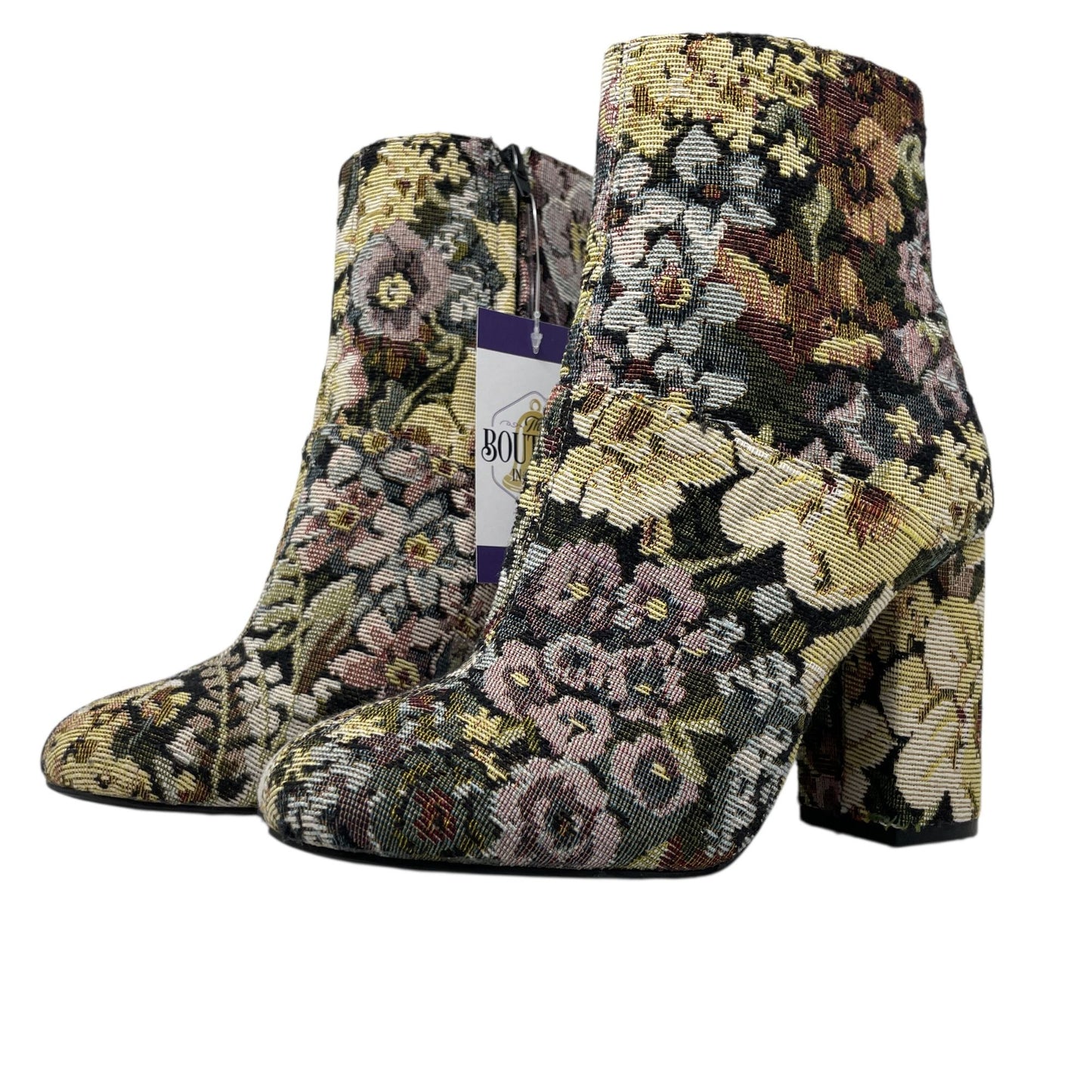 Urban Outfitters Emma Jacquard Floral Brocade Boots Romantic Soft Girl 6