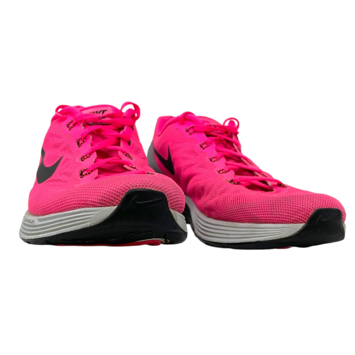 Nike Womens 11 Lunarlon Running Shoes Hot Pink Breathable Mesh Athletic Sneakers