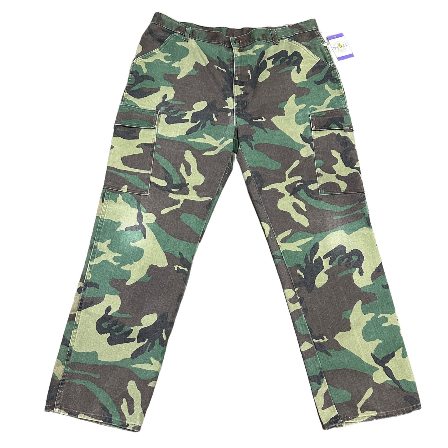 Vintage Liberty Camo Jeans 40x32 Woodland Camouflage Cargo Hunting Workwear USA