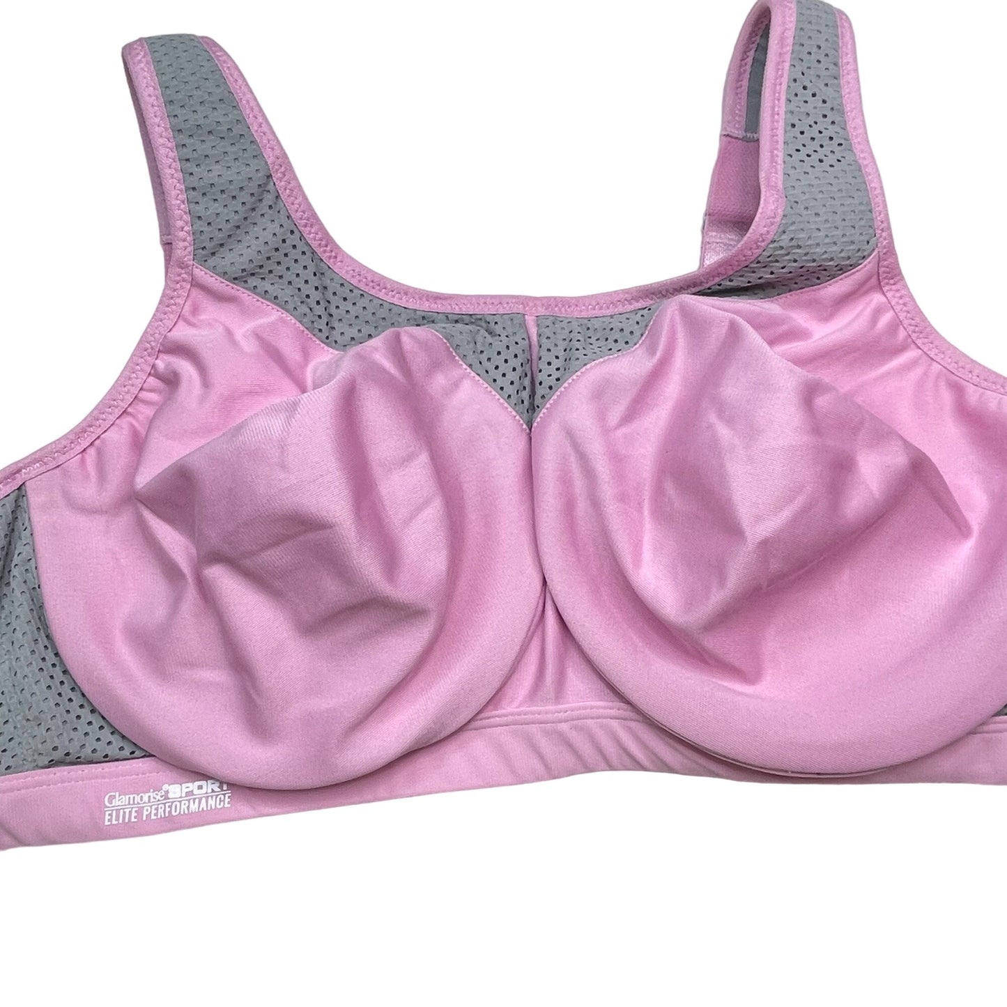 Glamorise 44C Pink Full Coverage Sports Bra Seamless Underwire High Impact