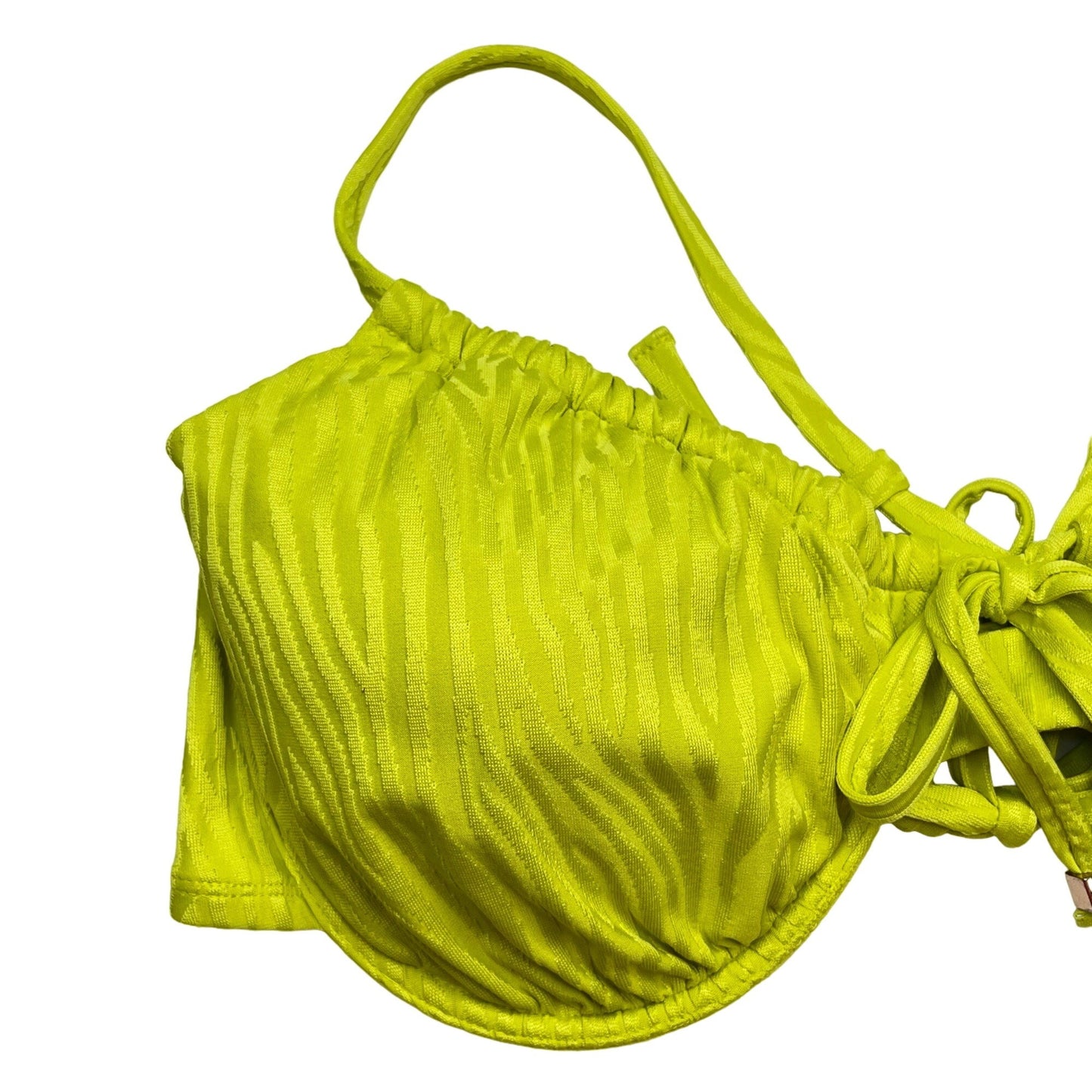 NWT Time and Tru 3XL Lime Green Bikini Low Rise Bottoms Underwire Swimwear