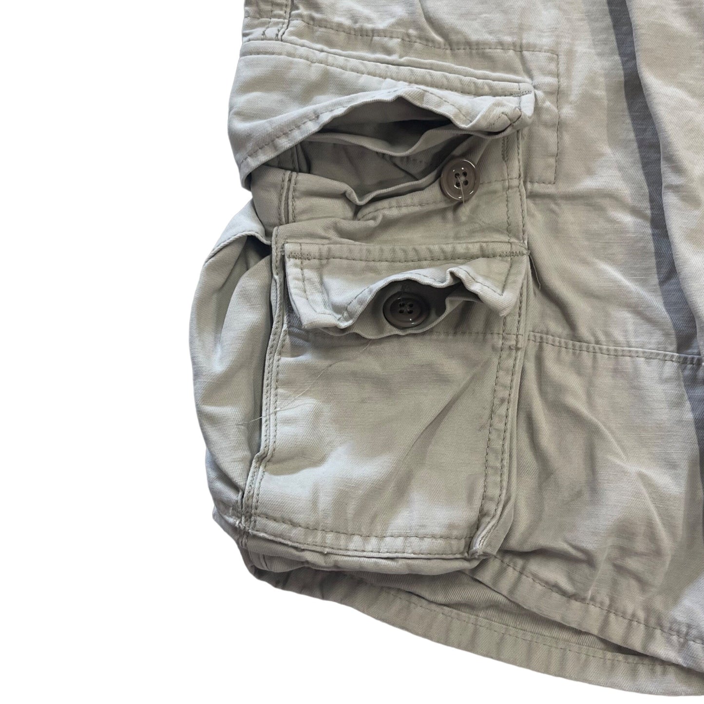 Levis Workwear Mens 36 Tan Khaki Beige Cargo Shorts Pockets Casual Loose Utility