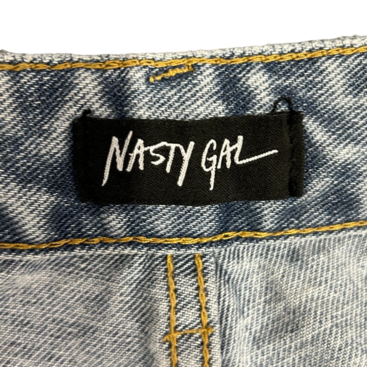 NWT Nasty Gal Womens 6 US 10 UK Acid Wash What You Say Distressed Jeans Denim