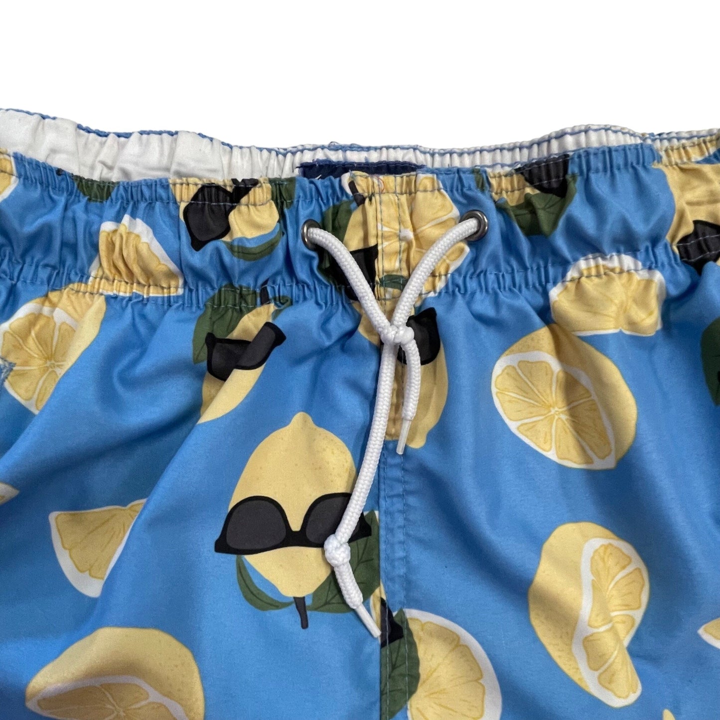 Charleston Threads XXL Lemonheads Swim Trunks Lined Lemon Elastic Draw String