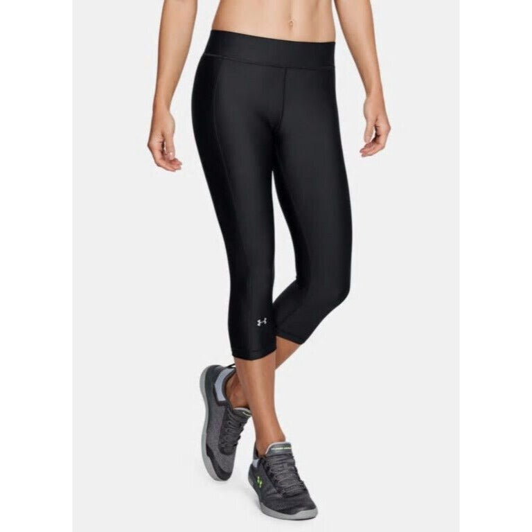 Under Armour Womens S HeatGear Capris 1309652 Black Compression Legging