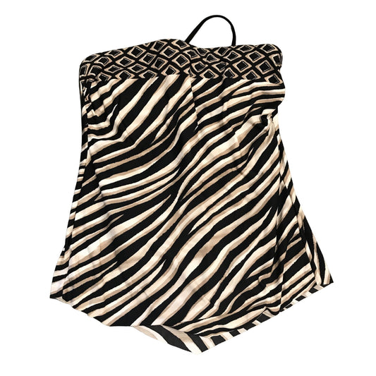 Miraclesuit 10 Zebra Print Swim Dress Halter Top One Piece Underwire Bra