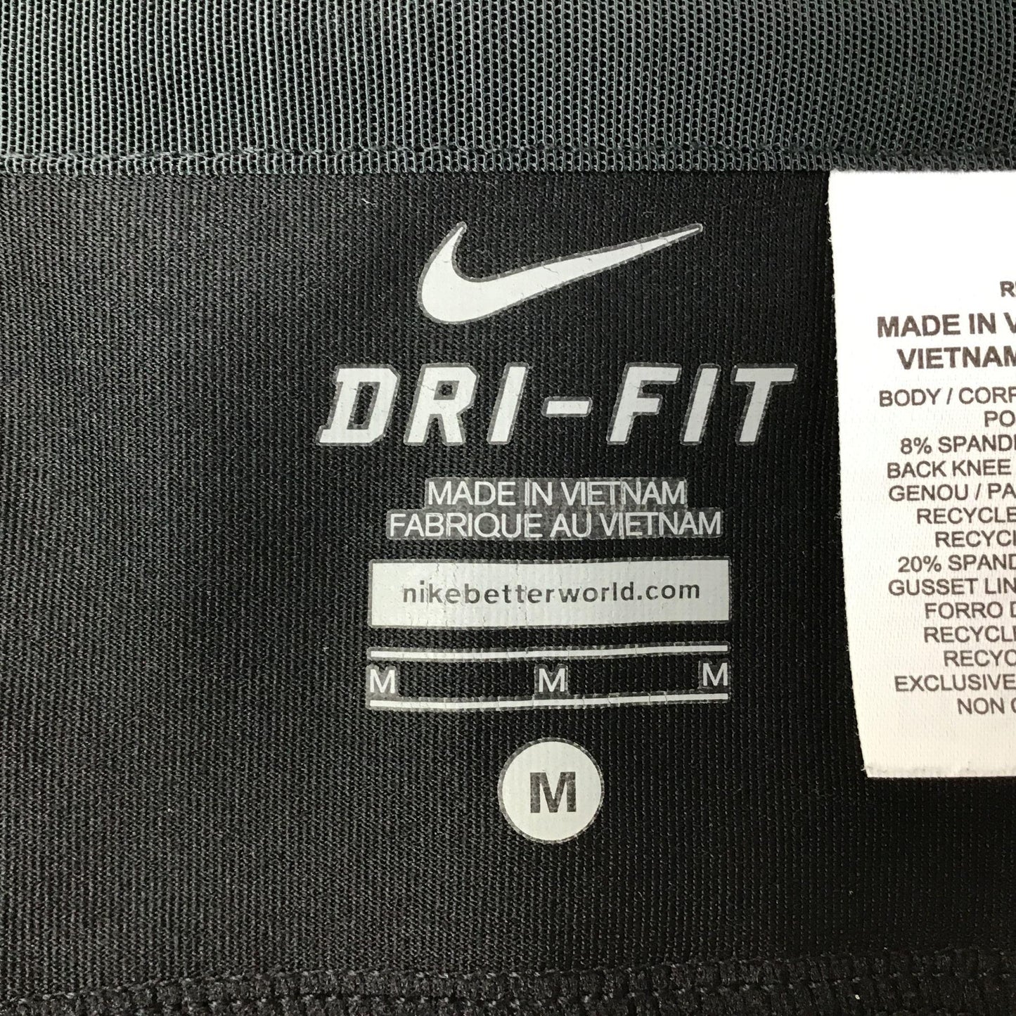 Nike Dri Fit Athletic Capri Leggings Medium Black Yoga Running Gym H0150408CVT