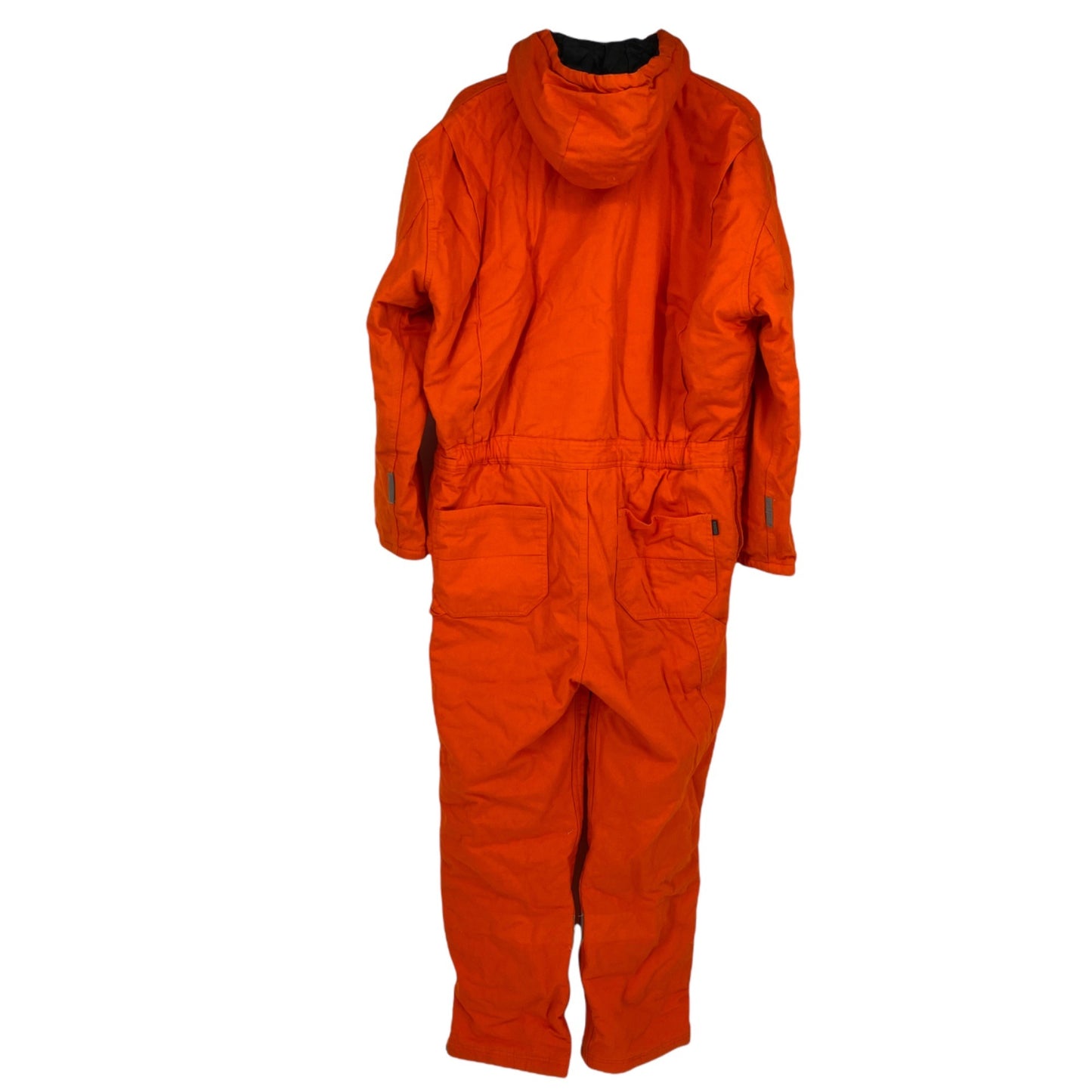 Dakota L Orange Insulated Overalls Hooded Outerwear Full Zip Multiple Pockets