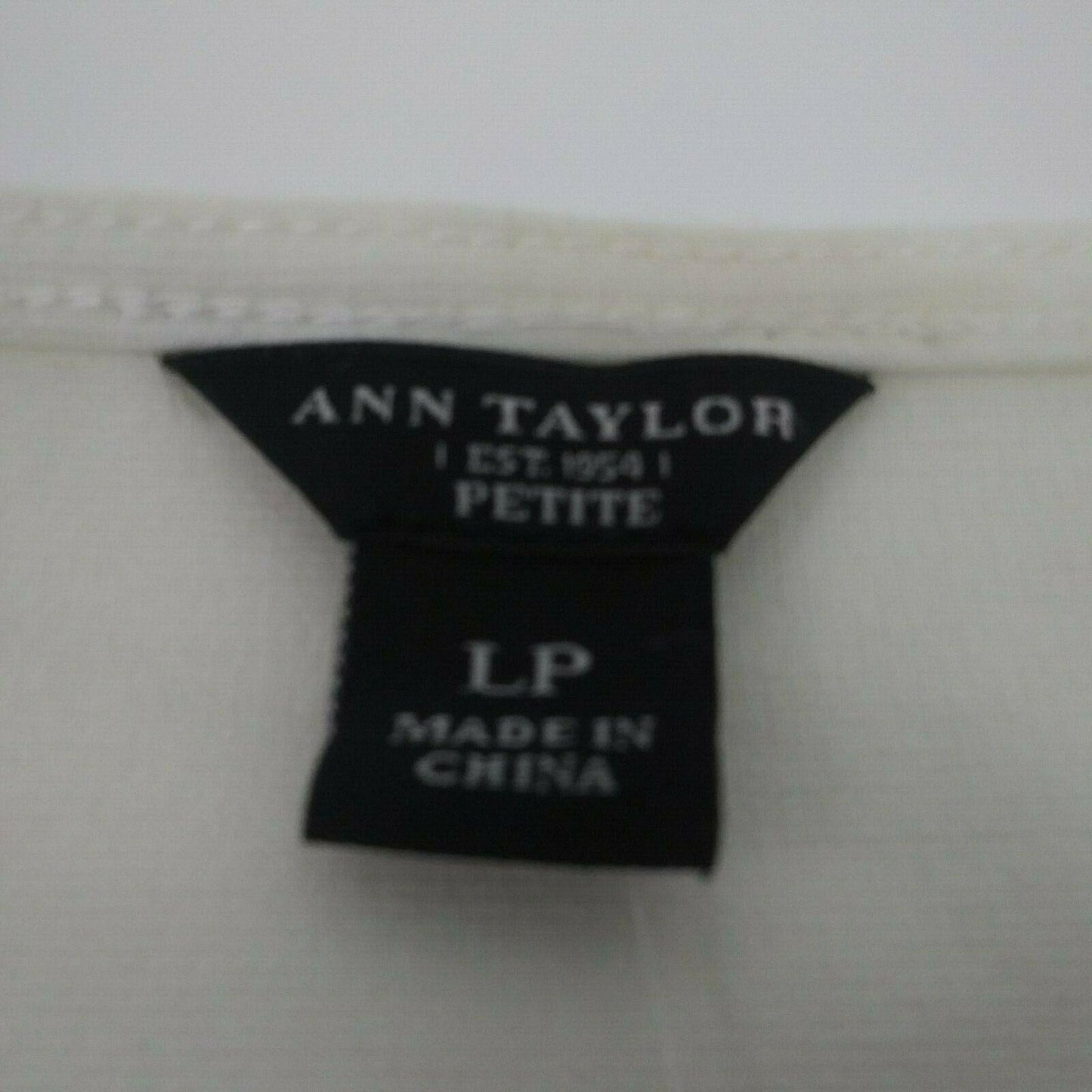 Ann Taylor Womens LP White Yellow Floral Blouse Cap Sleeve Petite Career NWT