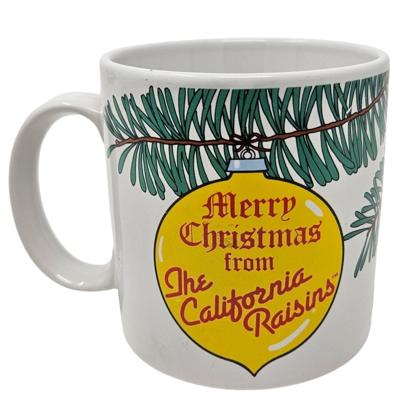 Vintage Merry Christmas From The California Raisins 1988 Mug Holiday Ornament