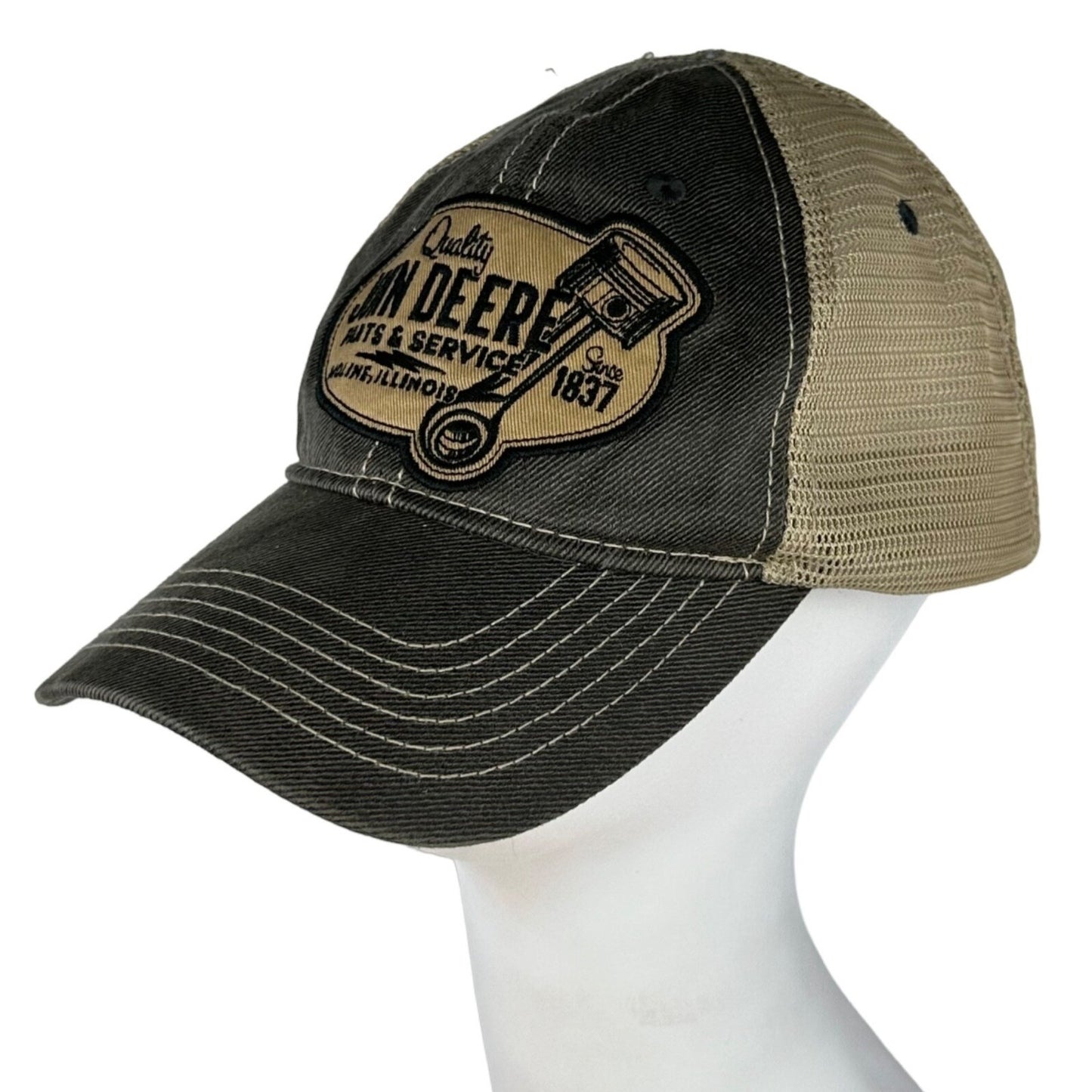 John Deere Quality Parts & Service Since 1837 Snapback Trucker Mesh Hat