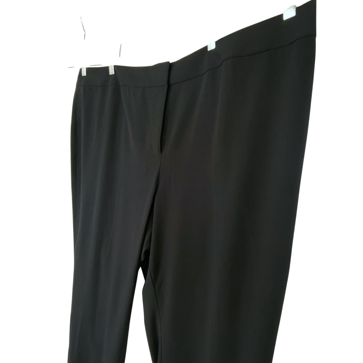 Nine West THE TROUSER Pant Black Low Rise Flared Leg Fitted 24W NWT