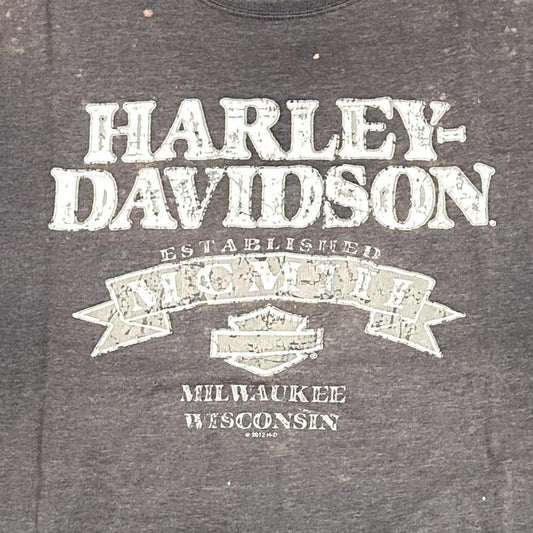 Harley Davidson TShirt Milwaukee Las Vegas Biker Streetwear Grunge 2012 HD 2XL
