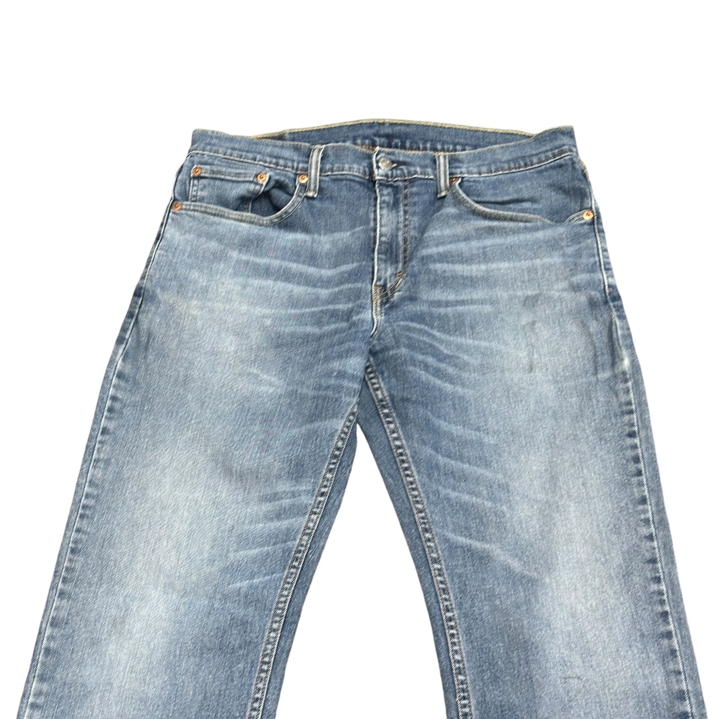 Levi Strauss 559 Straight Leg Blue Jeans Mens 33x32 Light Wash Denim 5 Pocket