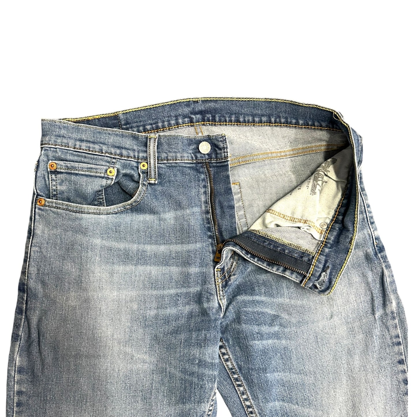 Levi Strauss 559 Straight Leg Blue Jeans Mens 33x32 Light Wash Denim 5 Pocket