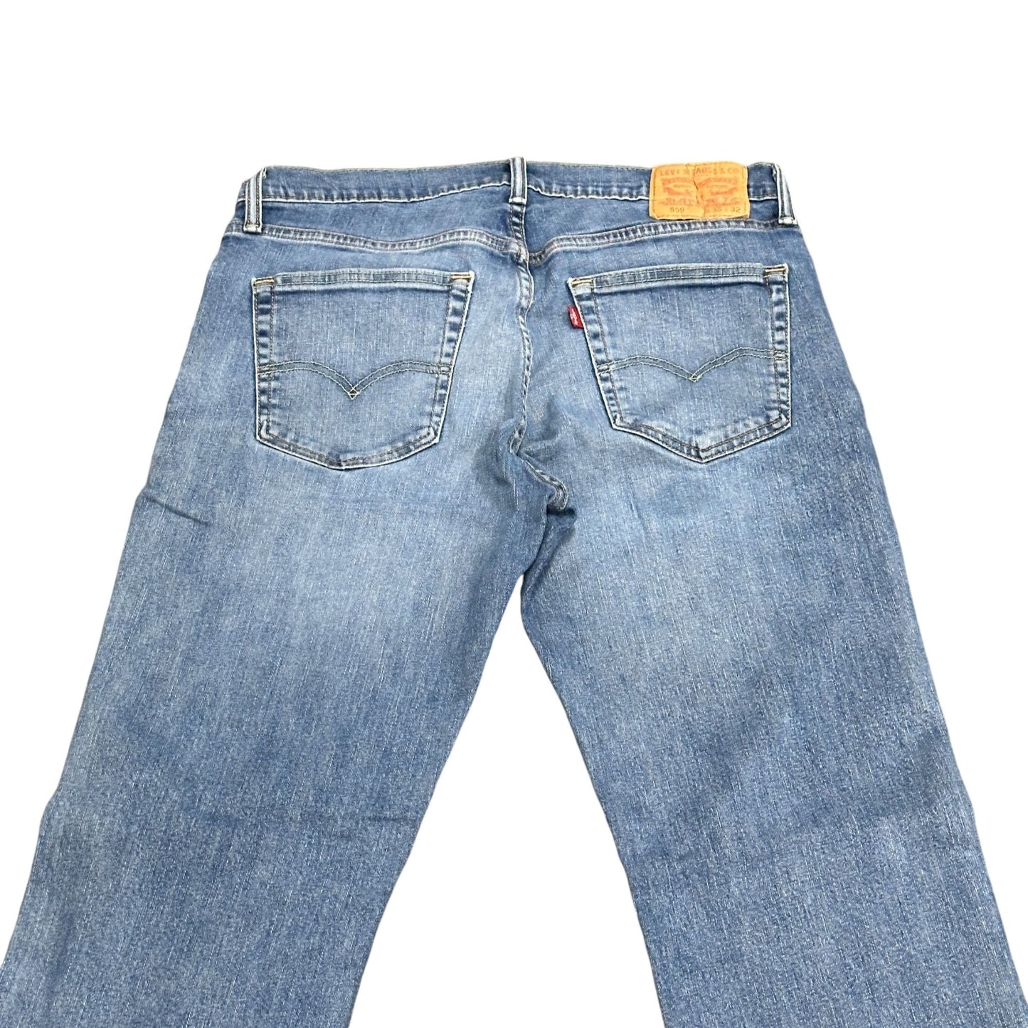 Levi Strauss 559 Straight Leg Blue Jeans Mens 33x32 Light Wash Denim 5 Pocket