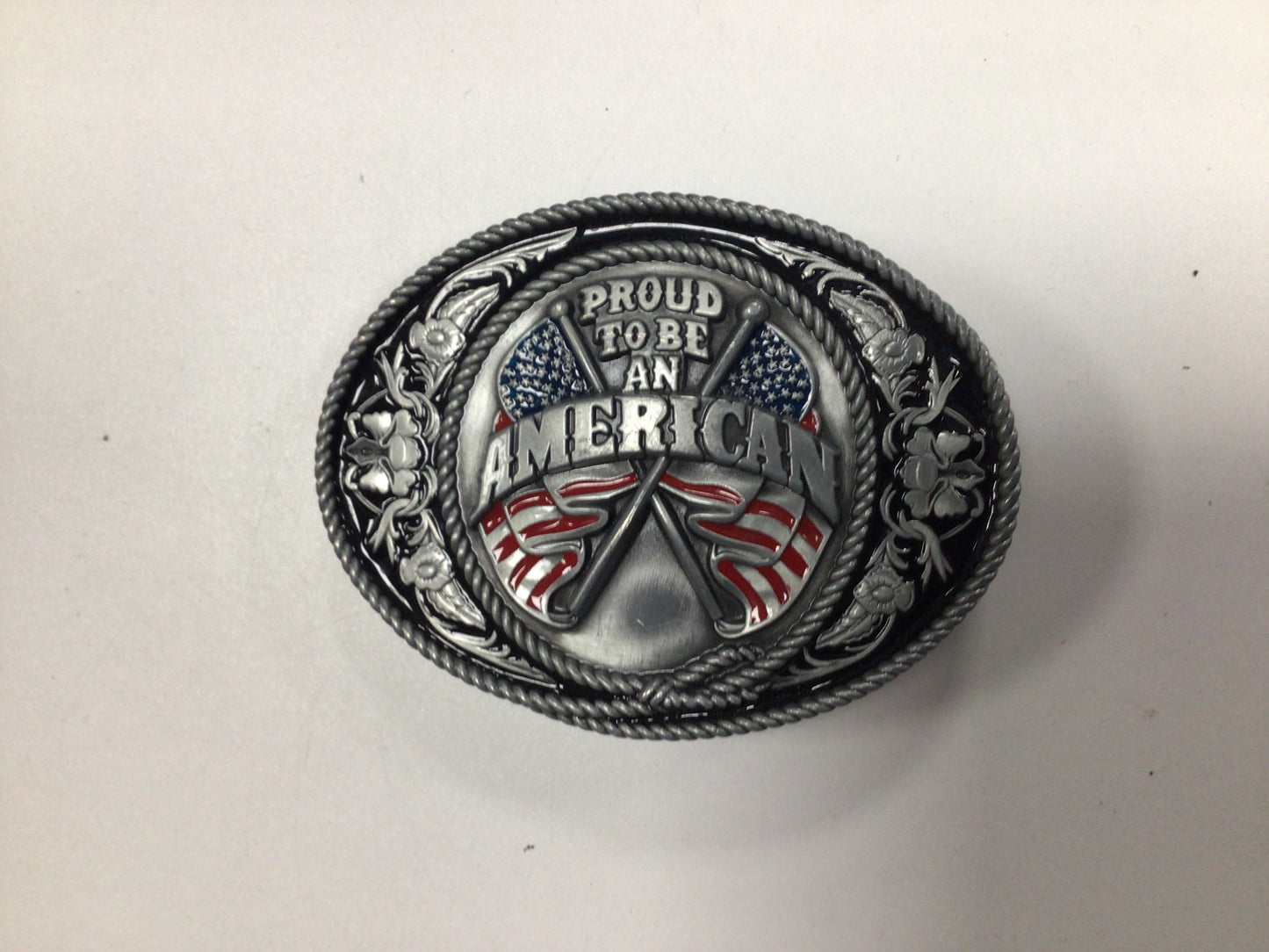 Vintage 1991 Siskiyou Patriotic Pewter Belt Buckle