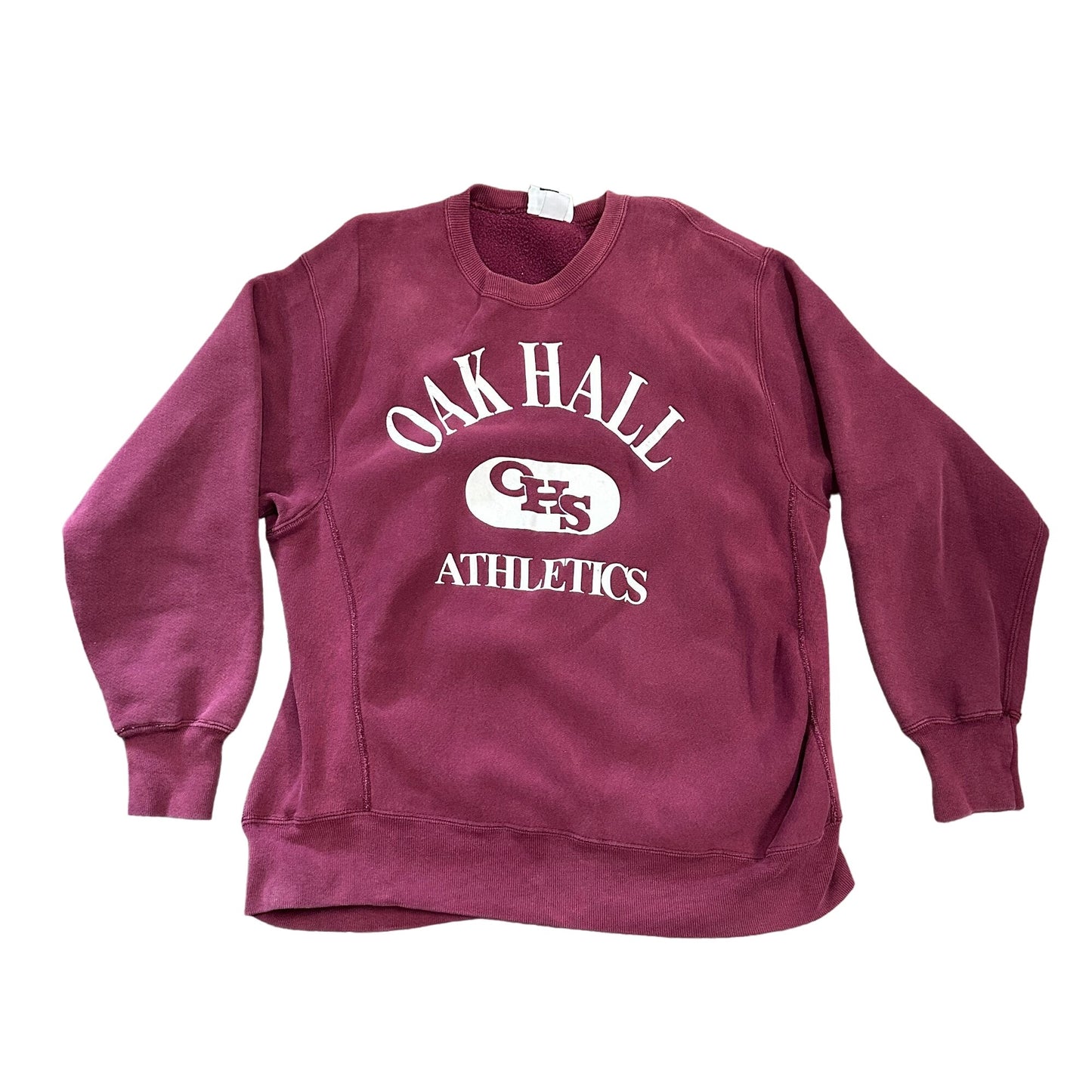 Vtg Lee Oak Hall Athletics Pullover Sweatshirt XL USA Preppy Old School Prep