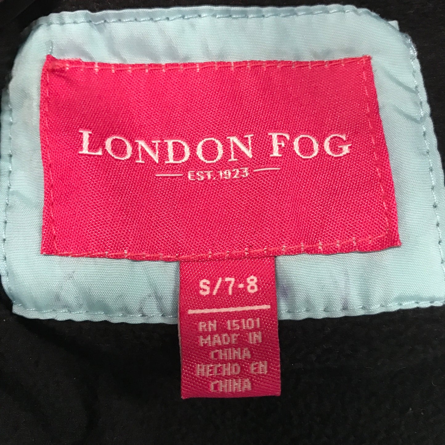 London Fog Girls S 7/8 Light Blue Faux Fur Hooded Puffer Jacket Winter Coat