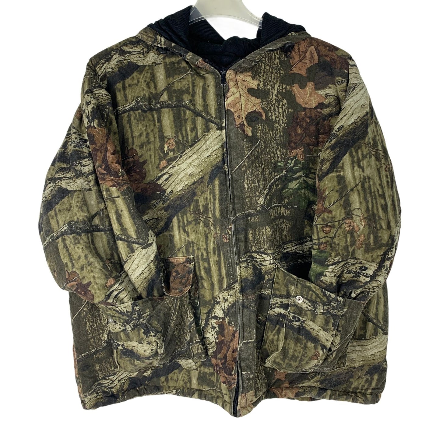 Mossy Oak Mens 2XL 50-52 Break Up Infinity Camouflage Jacket Hooded Front Zip