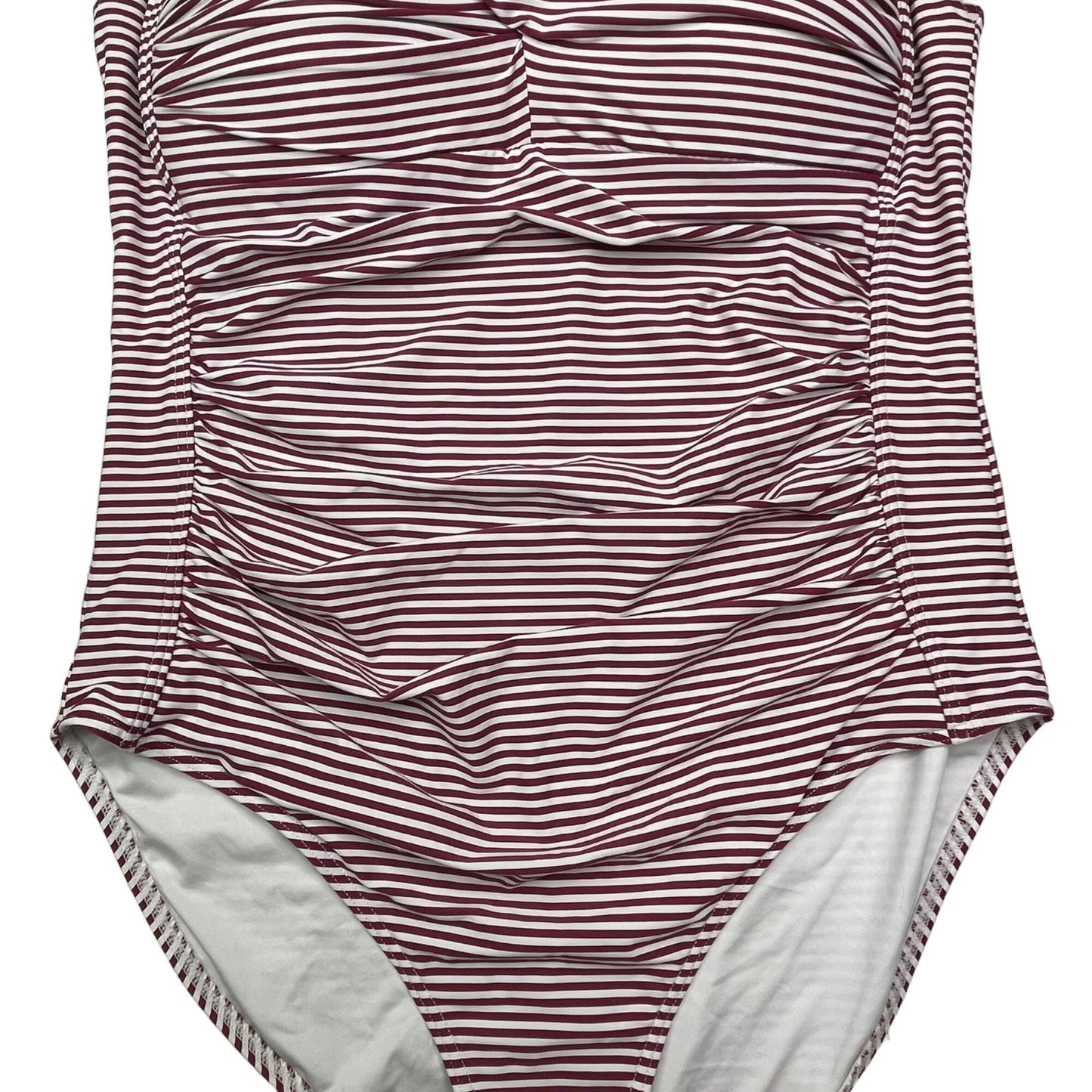 Niptuck Swim 12 Red White Striped One Piece Swim Suit Swim Wear Bathing Suit