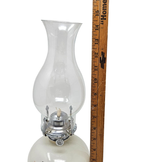 Vtg Lamplight Farms 14.5" Oil Lamp Lantern Cottagecore Shabby Farmhouse Granny