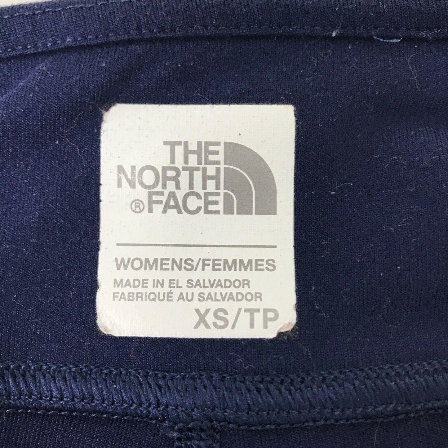 The North Face Womens XS Blue Pink Capri Crop Leggings Exercise Pants Yoga Logo