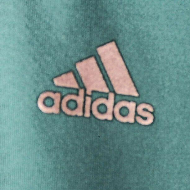 Adidas Womens S Teal Athletic Short Sleeve TShirt Climalite VNeck Activewear