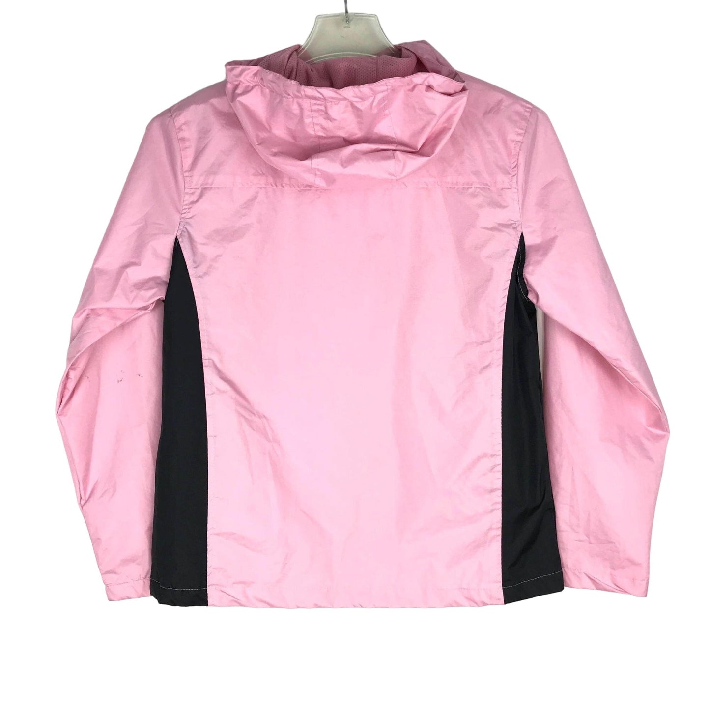 Kenpo Womens S Pink Black Colorado Windbreaker Jacket Zip Front Hooded Pockets