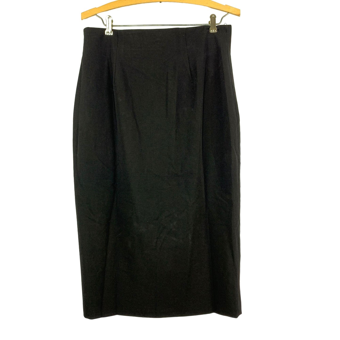 Worthington NWT Straight Pencil Skirt 6 Small Black Ribbon Laced Detail Side Zip