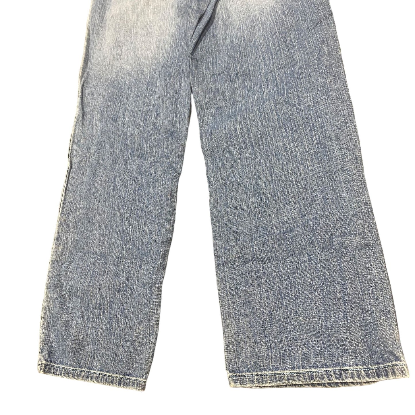 Liz Claiborne Womens 10 Blue Denim Jeans Mid Rise Wide Leg Light Wash 5 Pocket