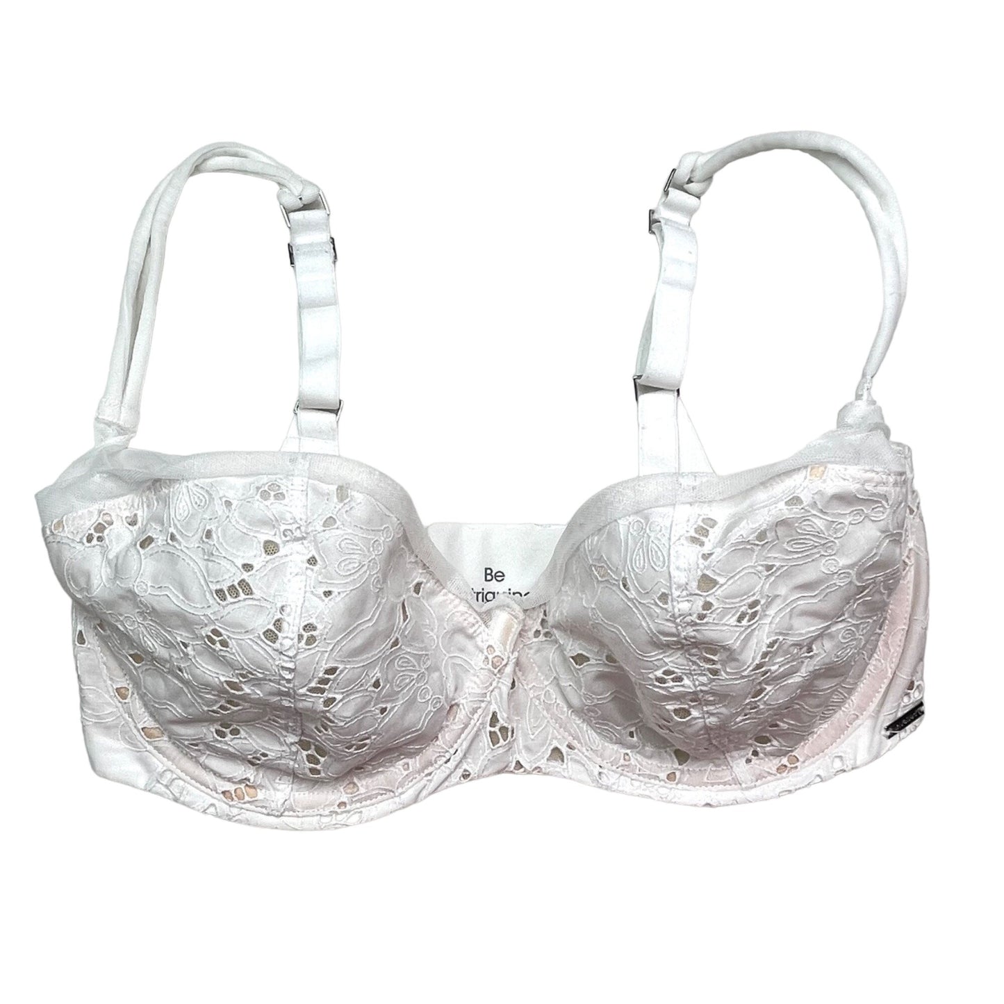 Unveiled by Felina 34DDD White Unlined Demi Cup Bra Underwire Intimates RN 72248