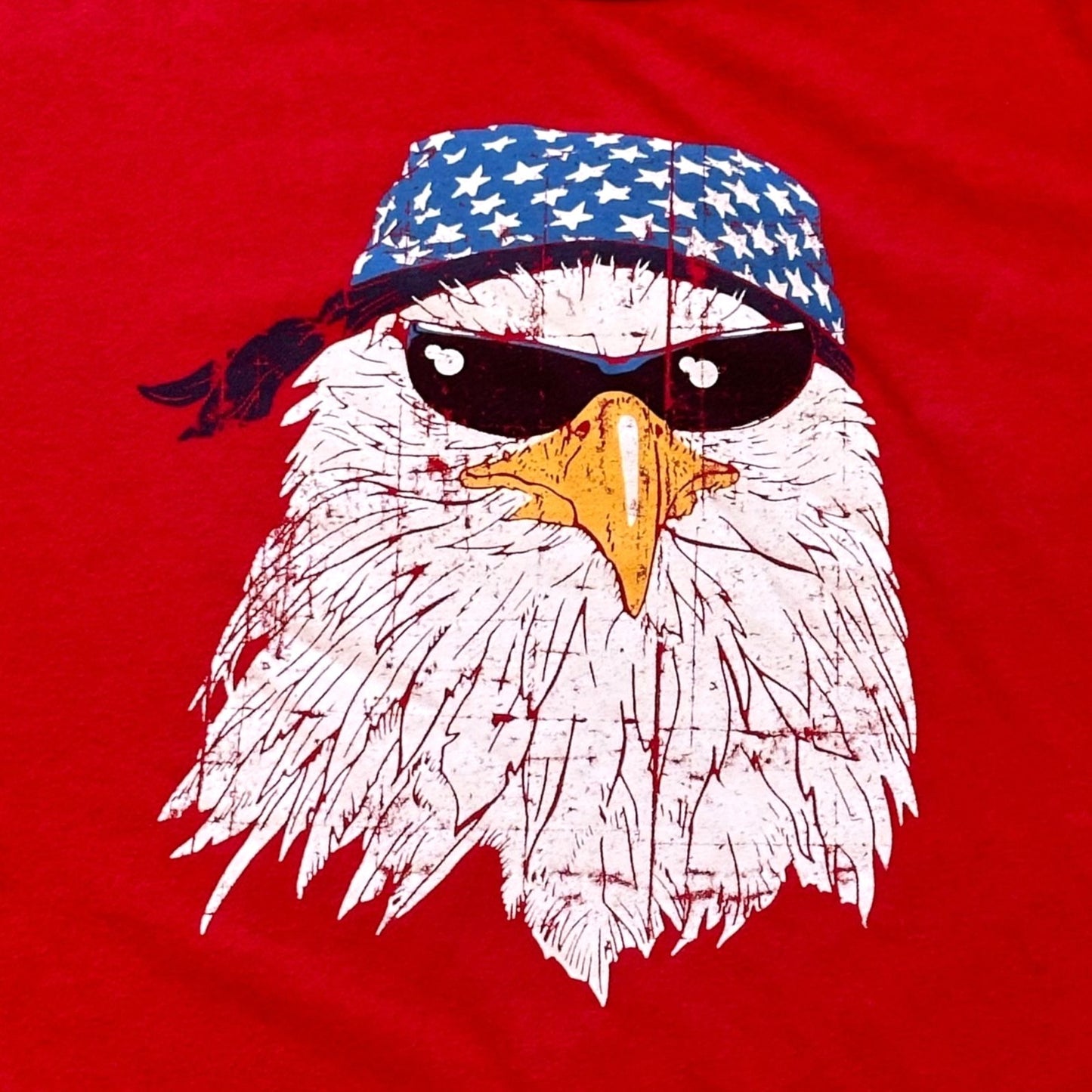 Celebrate Patriotic Mens 2X American Eagle Tshirt USA Flag Bandana Graphic Print