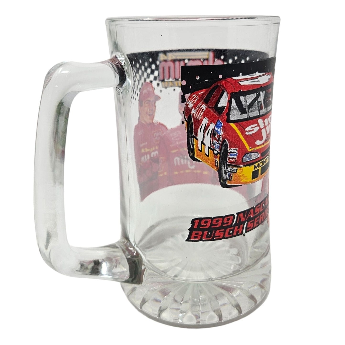 Vintage 1999 Nascar Busch Series Slim Jim 44 Racing Team Glass Collectors Mug