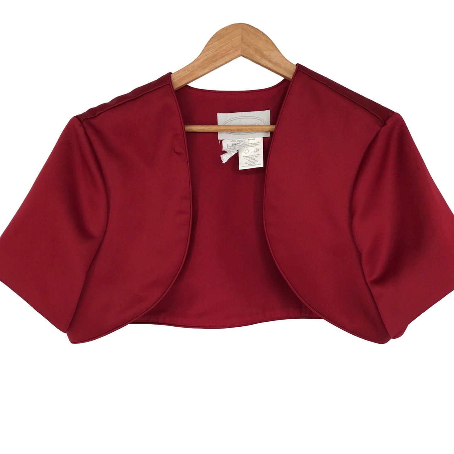 Alfred Angelo 3-Piece Bridesmaid Dress Red Bolero Jacket Full Length Womens 20