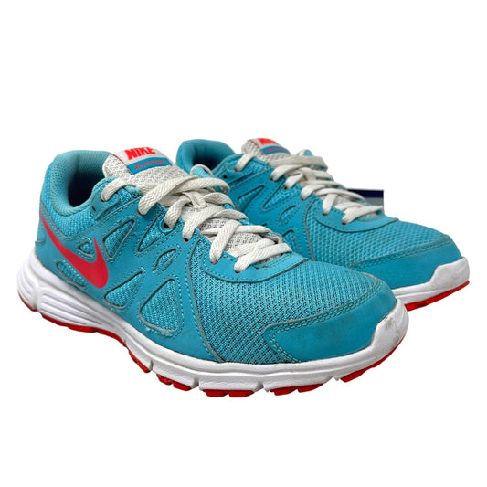 Nike Revolution 2 Youth Girls 6Y  Teal Blue Pink Running Shoes 555090-401