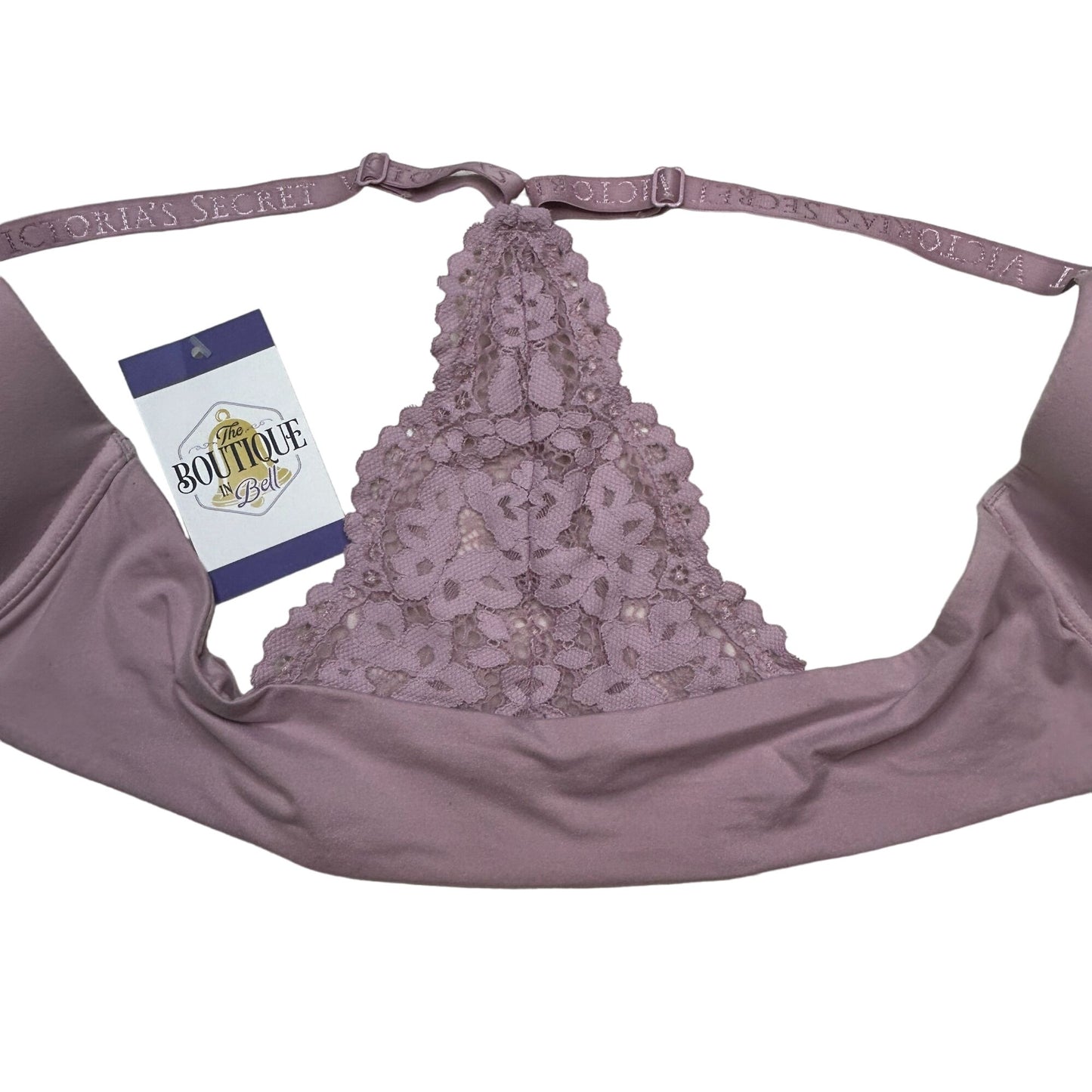 Victoria's Secret 36D Body by Victoria Racerback Demi Bra Purple Front Closure